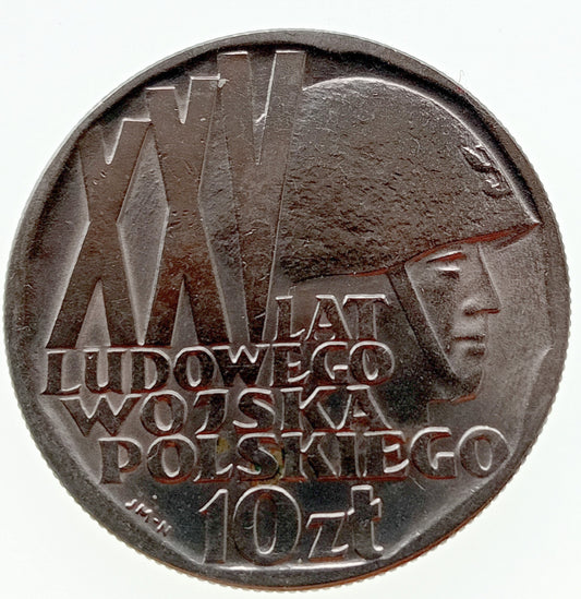 10 Złotych 1968 25 lat Ludowego Wojska Polskiego