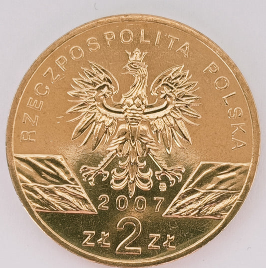 2 zł 2007 - Zwierzęta świata: Foka szara (łac. Halichoerus grypus)