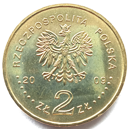 2 zł 2009 - 65. rocznica Powstania Warszawskiego – poeci warszawscy: Krzysztof Kamil Baczyński i Tadeusz Gajcy