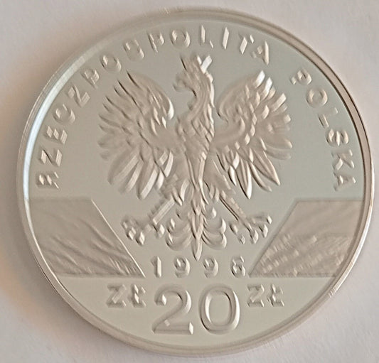 20 Złotych 1996 Zwierzęta Świata - jeż