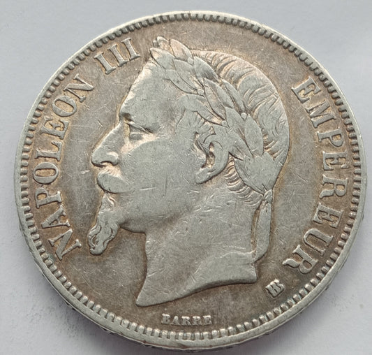 Francja 5 Frank 1869