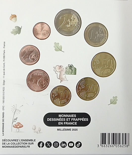 Francja zestaw monet 1 cent do 2 euro 2025
