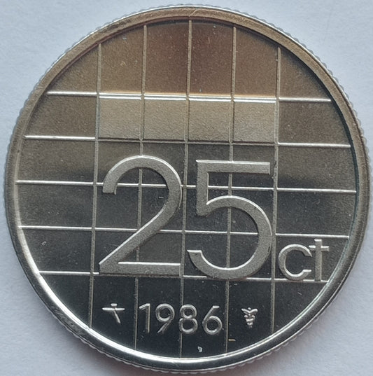Holandia 25 Cent 1986