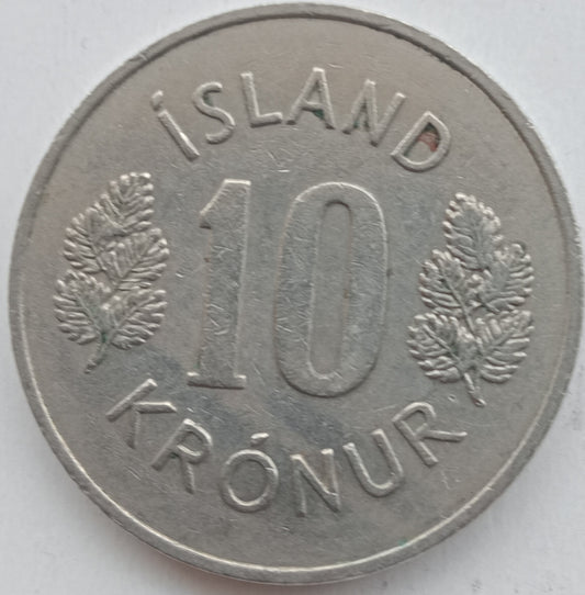 Islandia 10 Koron 1971 (herb)