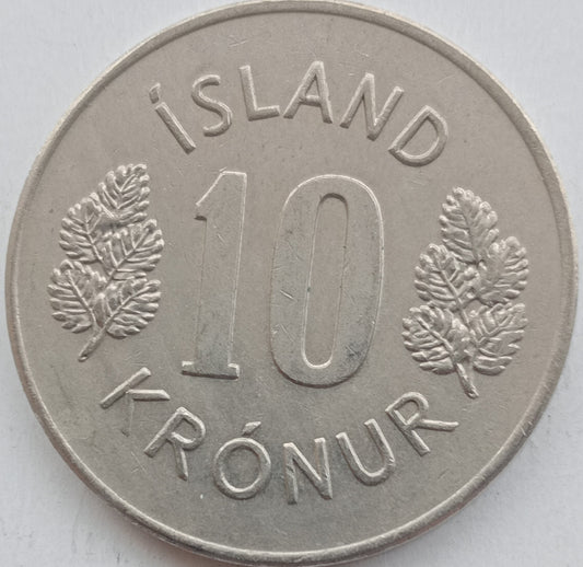 Islandia 10 Koron 1975 (herb)