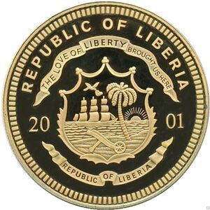 Liberia 10 Dolarów 2001 ECU - Francja