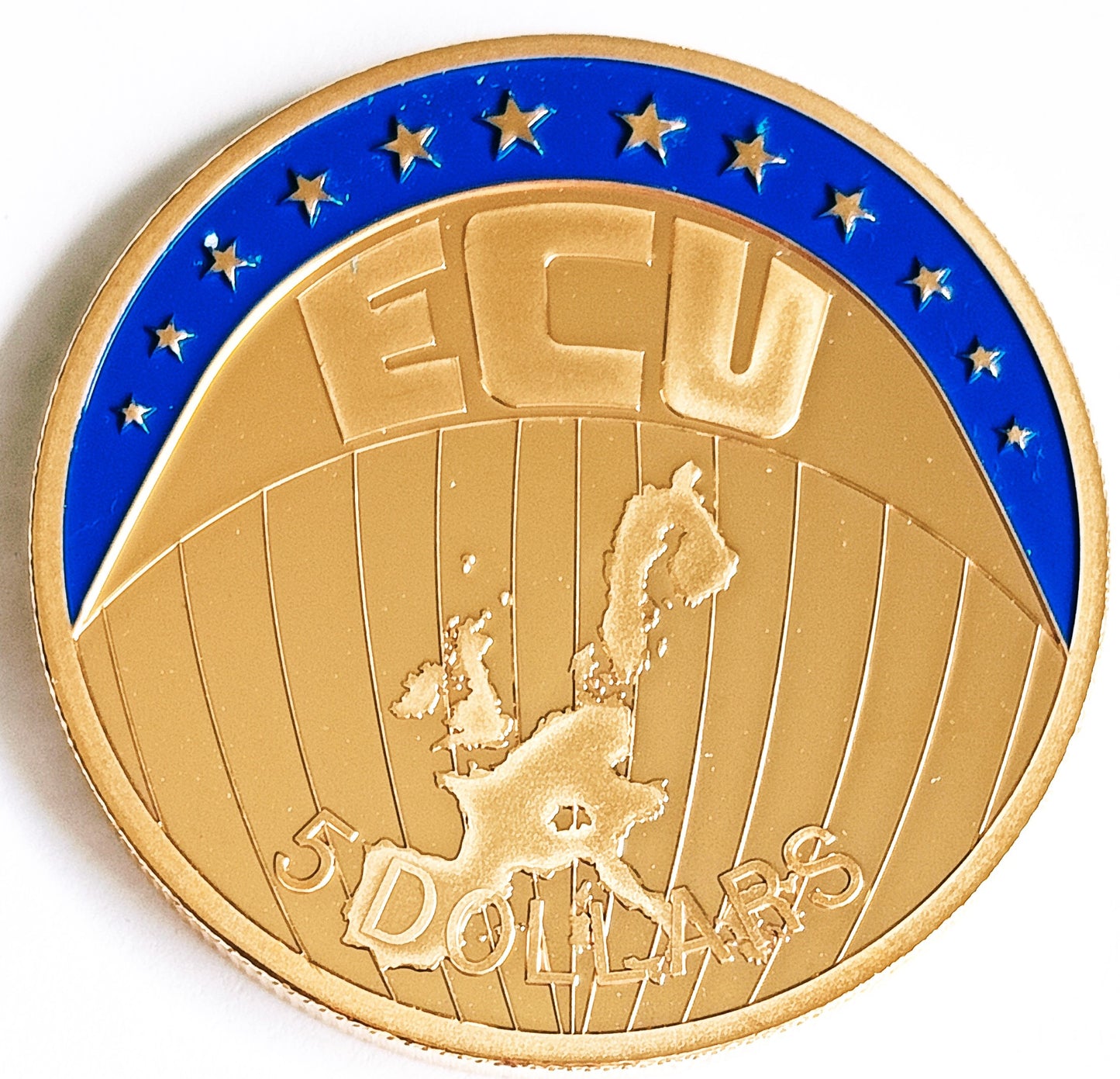 Liberia 5 Dolarów 2001 ECU - Unia Europejska