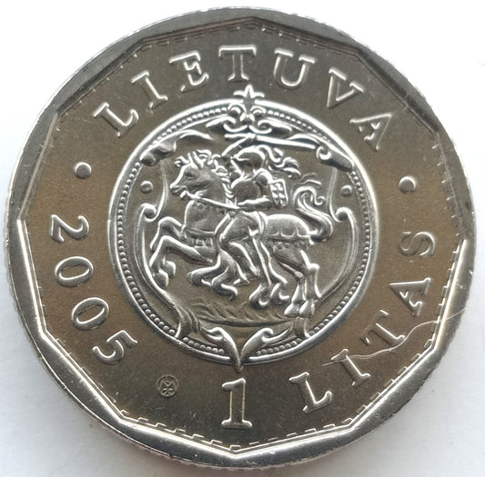 Litwa 1 Lit 2005 Odbudowa Pałacu Królewskiego