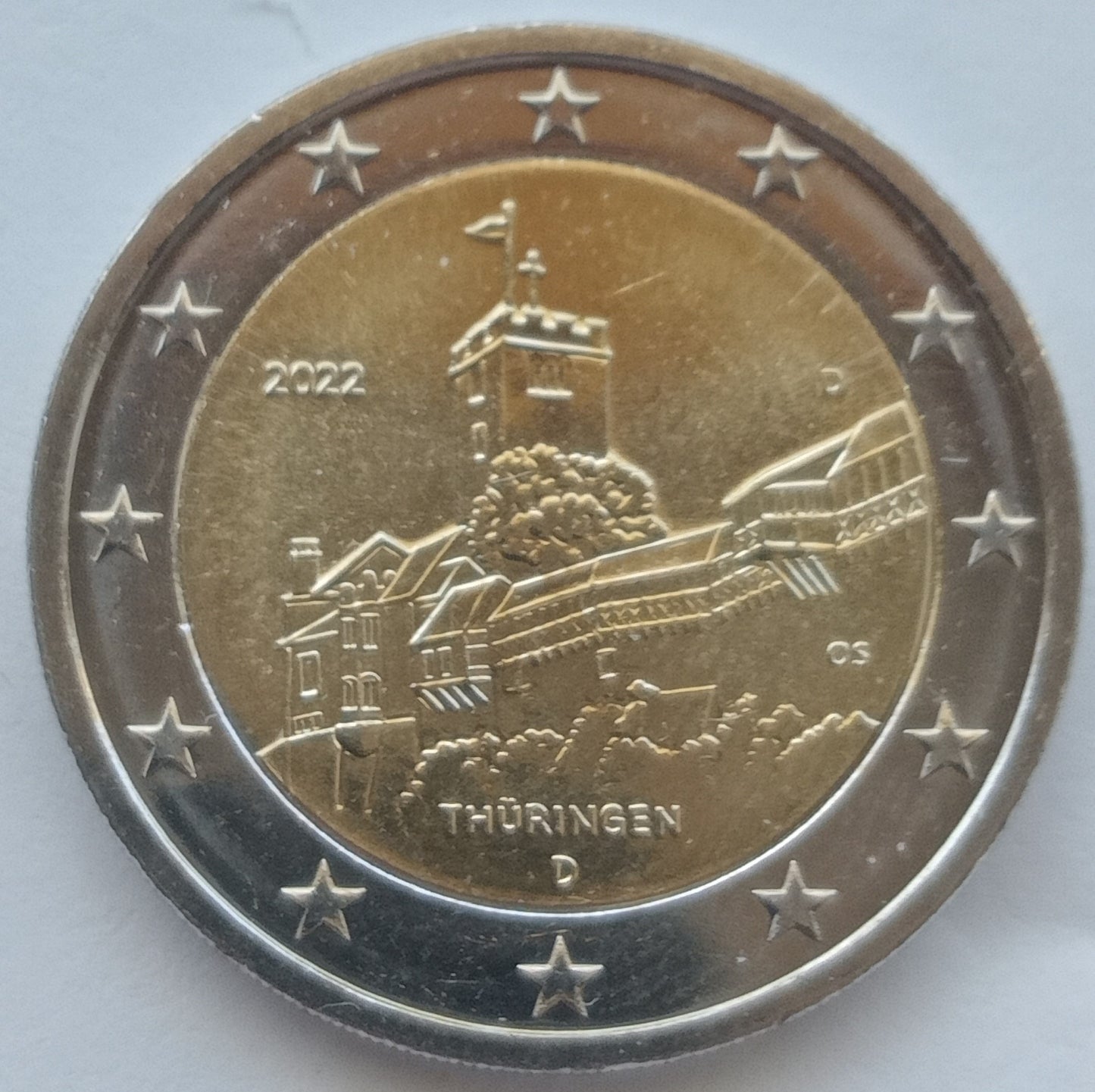 Niemcy 2 euro 2022 Turyngia, Zamek Wartburg