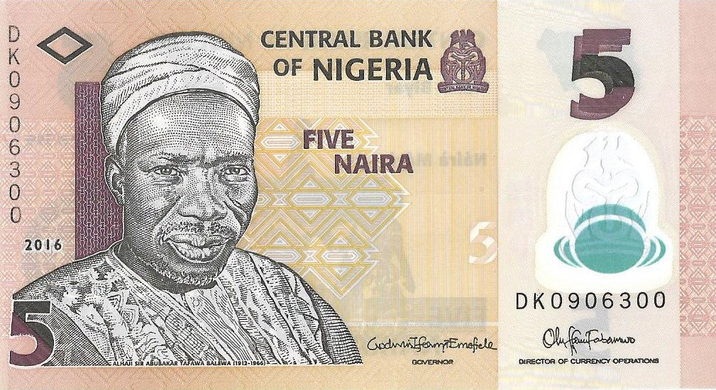Nigeria 5 Naria 2016 - UNC