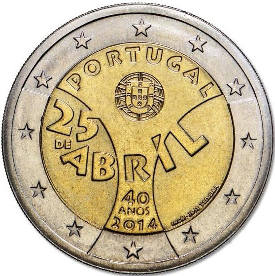 Portugalia 2 euro 2014 40 rocznica rewolucji goździków
