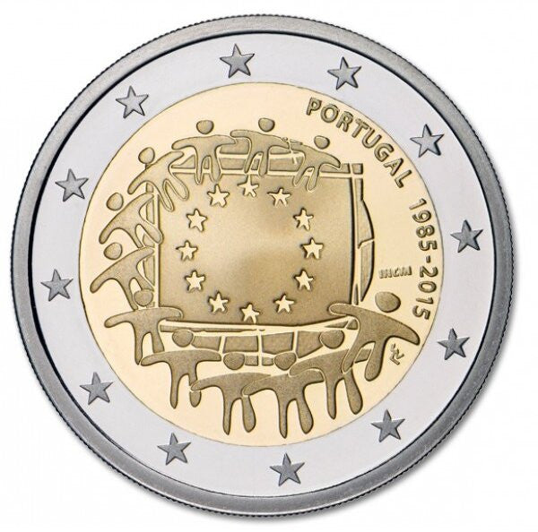 Portugalia 2 euro 2015 30-lecie istnienia flagi europejskiej (Portugalia)