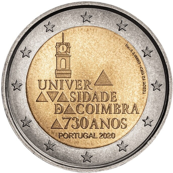 Portugalia 2 euro 2020 730 rocznica powstania Uniwersytetu w Coimbrze