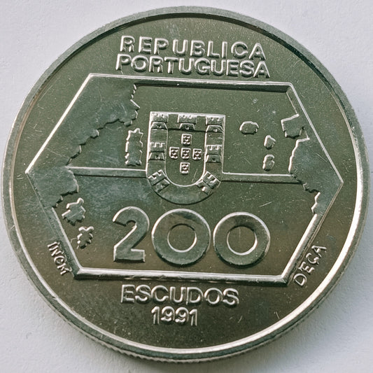 Portugalia 200 Eskudo 1991 Nawigacja na zachód