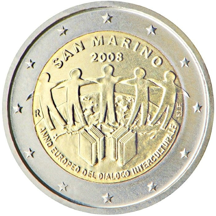 San Marino 2 euro 2008 Europejski Rok Dialogu Międzykulturowego