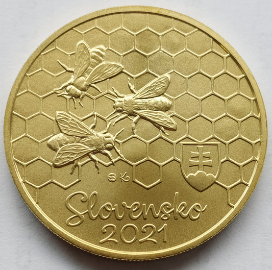 Słowacja 5 euro 2021 Pszczoła miodna