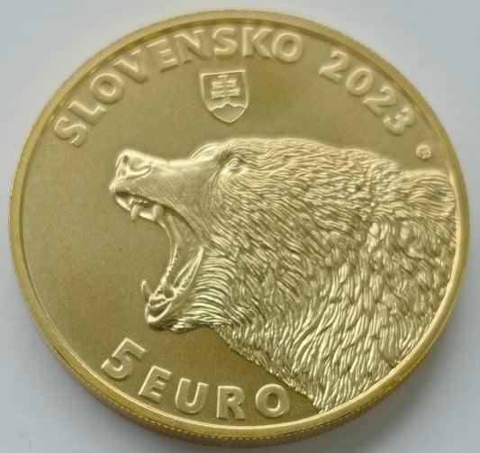 Słowacja 5 euro 2023 Niedźwiedź brunatny