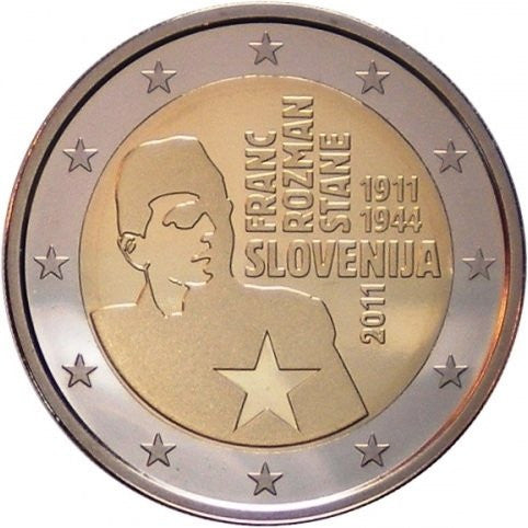 Słowenia 2 euro 2011 100 rocznica urodzin Franca Rozmana