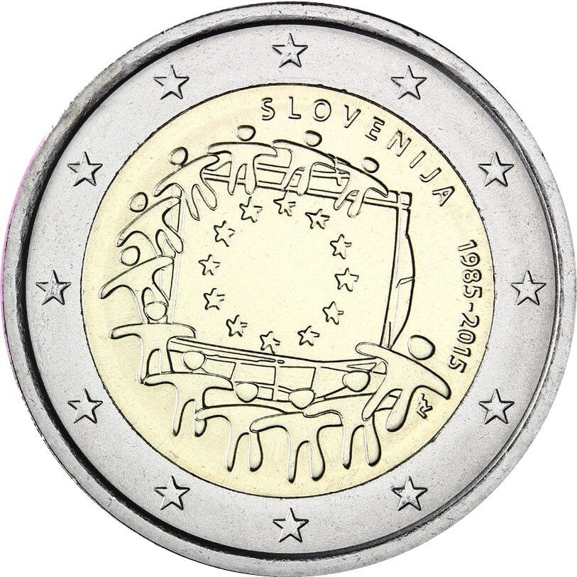 Słowenia 2 euro 2015 30-lecie istnienia flagi europejskiej (Słowenia)