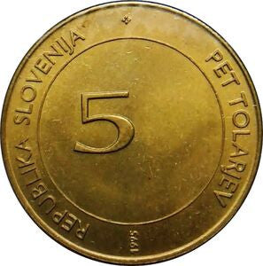 Słowenia 5 Tolarów 1995 50. rocznica powstania F.A.O.