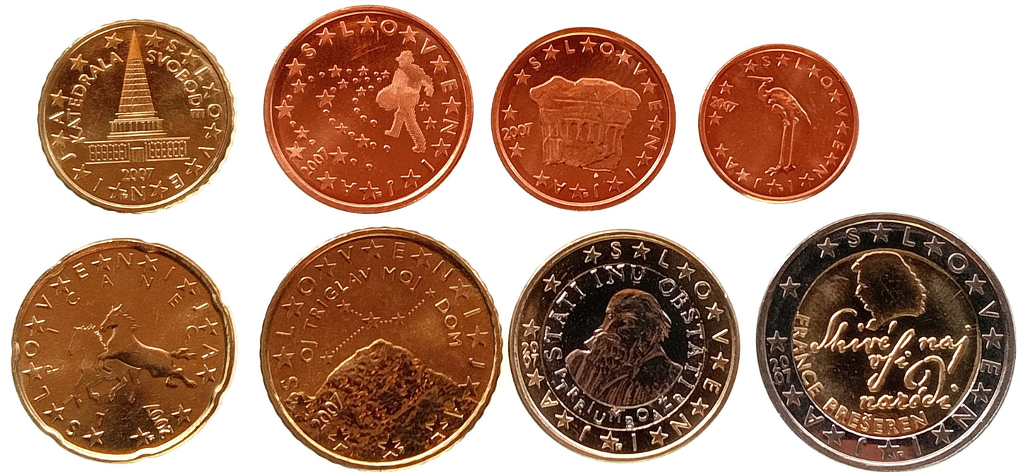 Słowenia Zestaw monet 2007 Słowenia