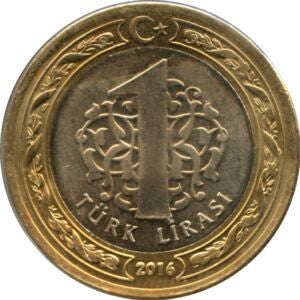 Turcja 1 Lira 2016