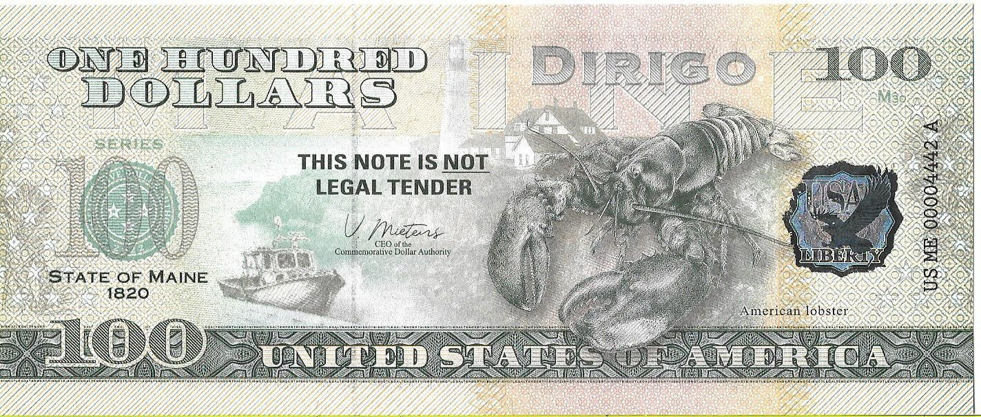 USA 100 Dolarów 2022 Maine Commemorative Dollar