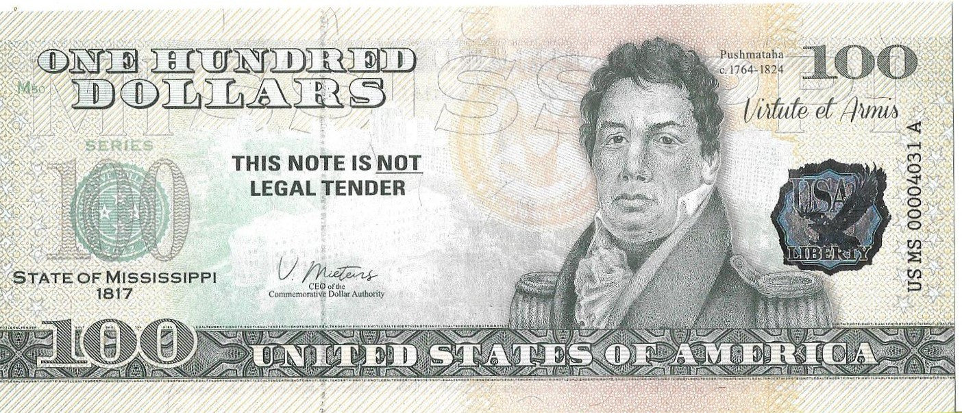 USA 100 Dolarów 2022 Mississippi Commemorative Dollar