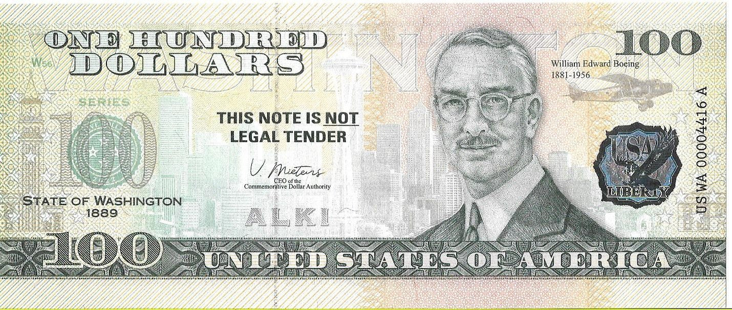 USA 100 Dolarów 2022 Washington Commemorative Dollar