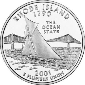 USA 25 centów / ćwiartka 2001 Rhode Island