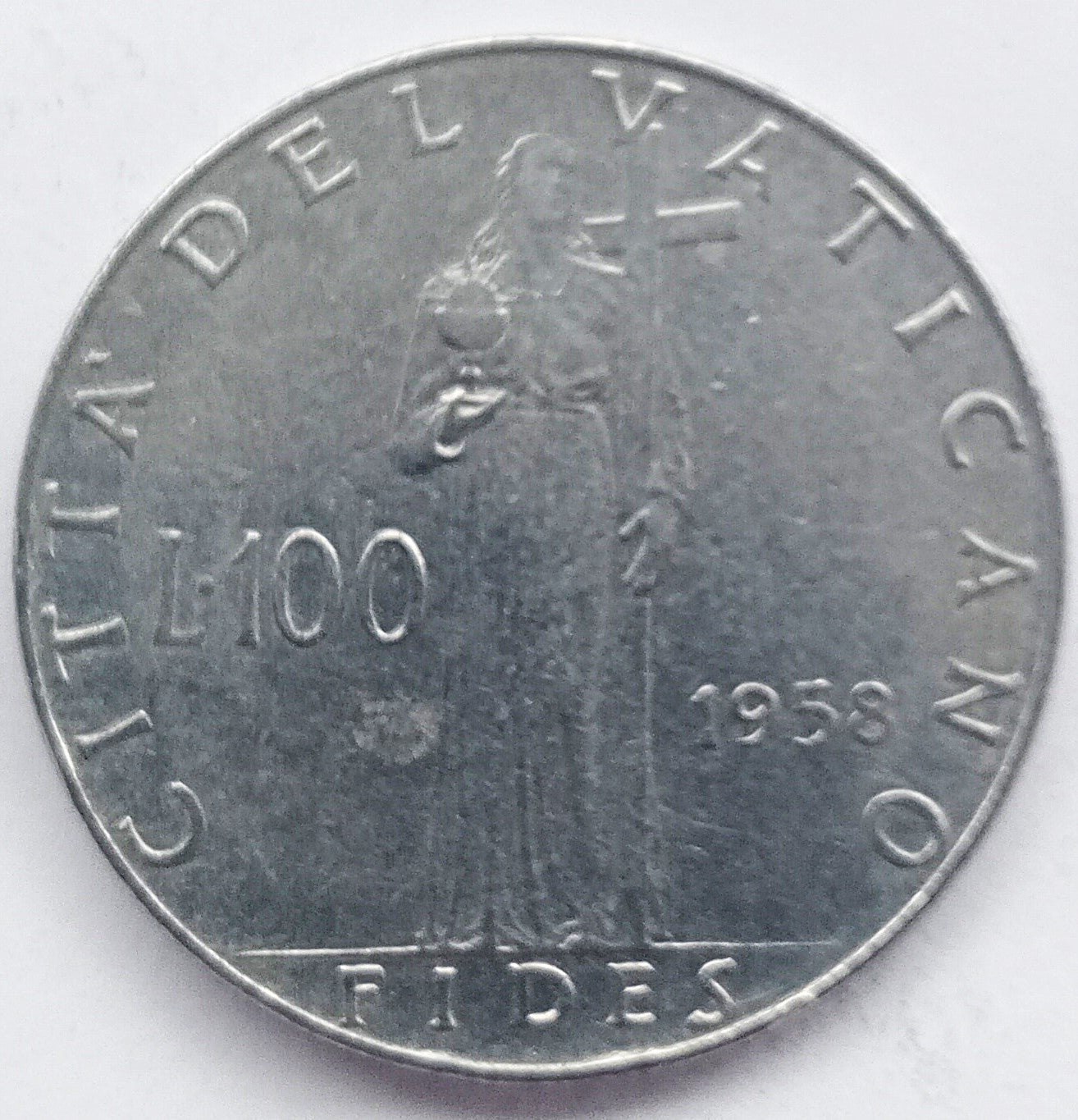 Watykan 100 Lirów 1958