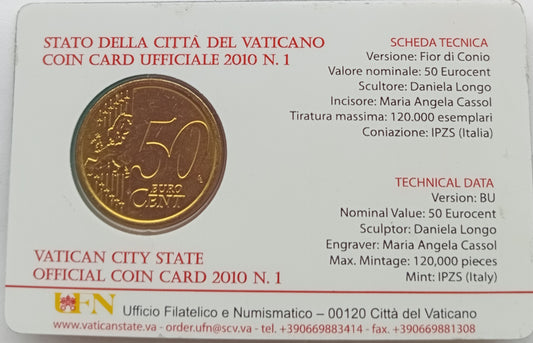 Watykan 50 Euro Cent 2010