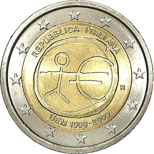 Włochy 2 euro 2009 10-lecie wprowadzenia systemu euro (Włochy)