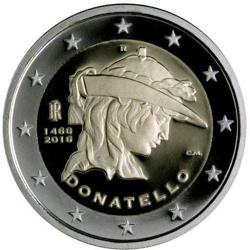 Włochy 2 euro 2016 550 rocznica śmierci Donatella