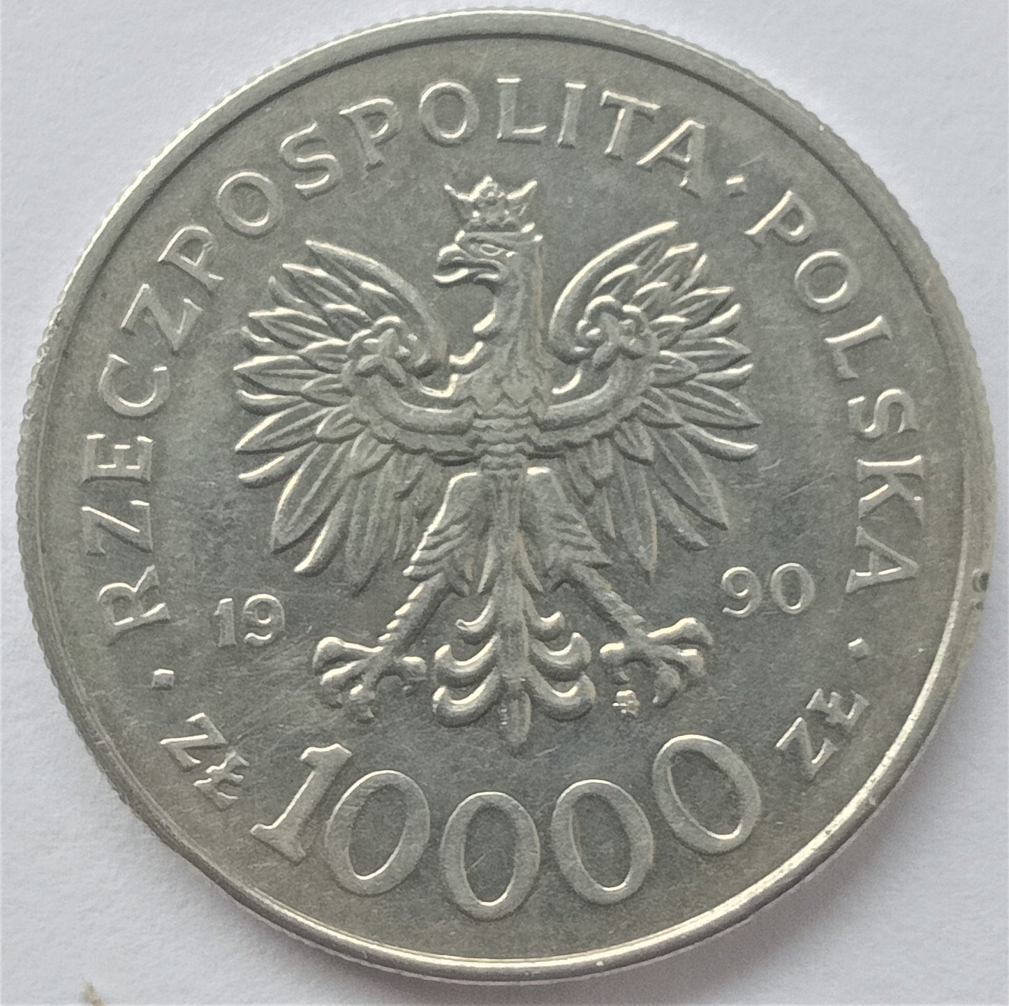 10 000 Złotych 1990 10. rocznica - Powstanie Solidarności