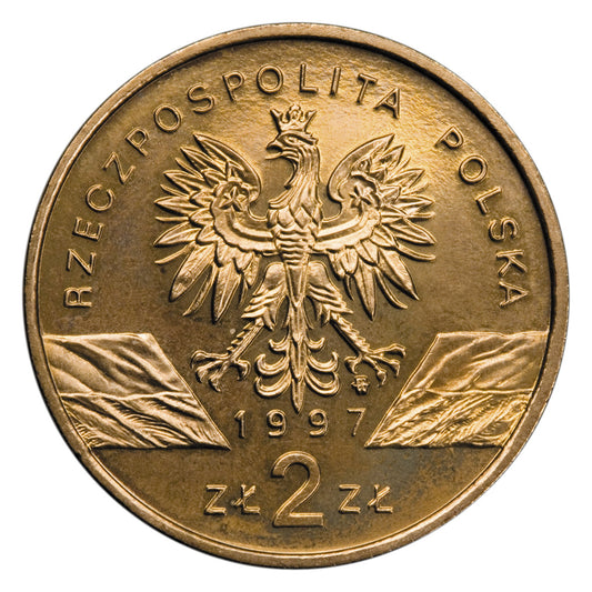 2 zł 1997 - Zwierzęta świata: Jelonek rogacz (łac. Lucanus cervus)