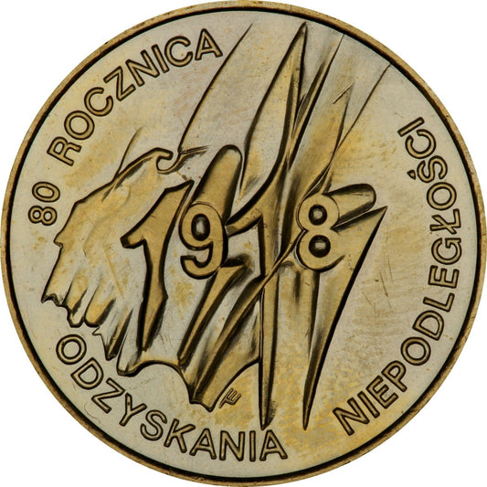 2 zł 1998 - 80. Rocznica Odzyskania Niepodległości