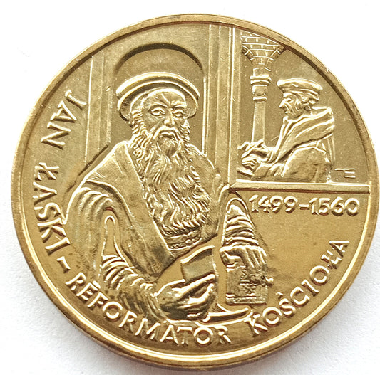 2 zł 1999 - 500. rocznica urodzin Jana Łaskiego