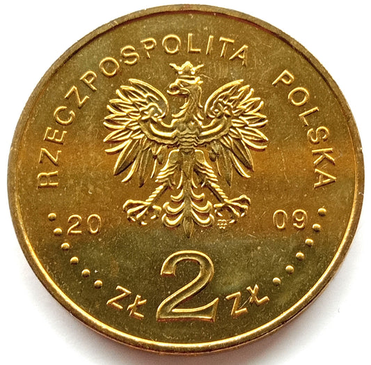 2 zł 2009 - 25. rocznica męczeńskiej śmierci księdza Jerzego Popiełuszki