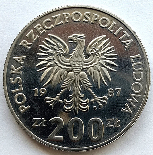 200 Złotych 1987 (próba) Igrzyska XXIV Olimpiady, Seul 1988