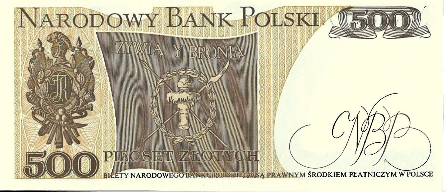 500 Złotych 1982 - UNC