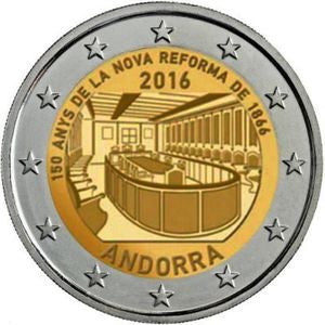 Andora 2 euro 2016 50 rocznica wprowadzenia Nowej Reformy w 1866 roku