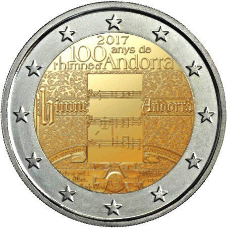 Andora 2 euro 2017 Stulecie hymnu Andory