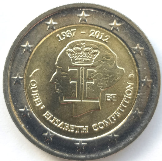 Belgia 2 euro 2012 75-lecie Konkursu Muzycznego Królowej Belgów Elżbiety