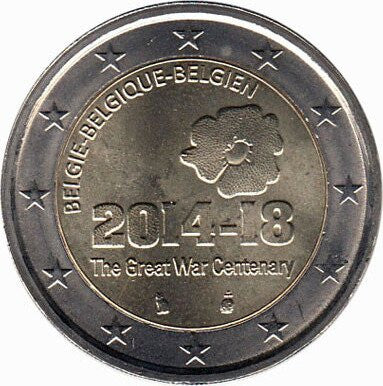 Belgia 2 euro 2014 I Wojna Światowa