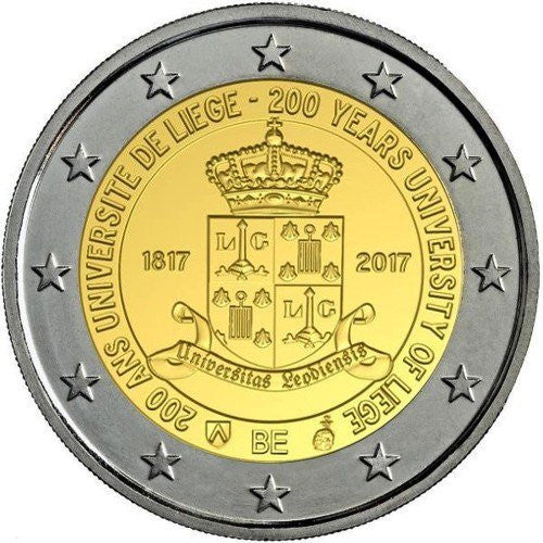 Belgia 2 euro 2017 200 lat istnienia uniwersytetu w Liege (wersja francuska)