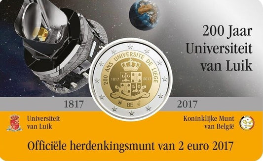 Belgia 2 euro 2017 200 lat istnienia uniwersytetu w Liege (wersja niderlandzka)