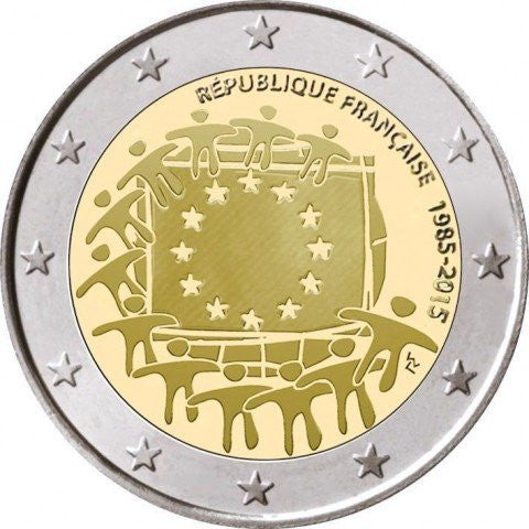 Francja 2 euro 2015 30-lecie istnienia flagi europejskiej (Francja)