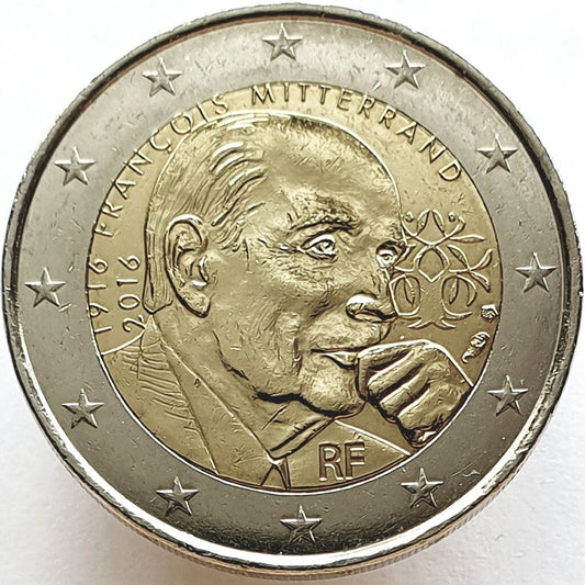 Francja 2 euro 2016 Setna rocznica urodzin François'a Mitterrand'a