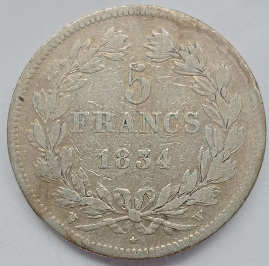 Francja 5 Frank 1834